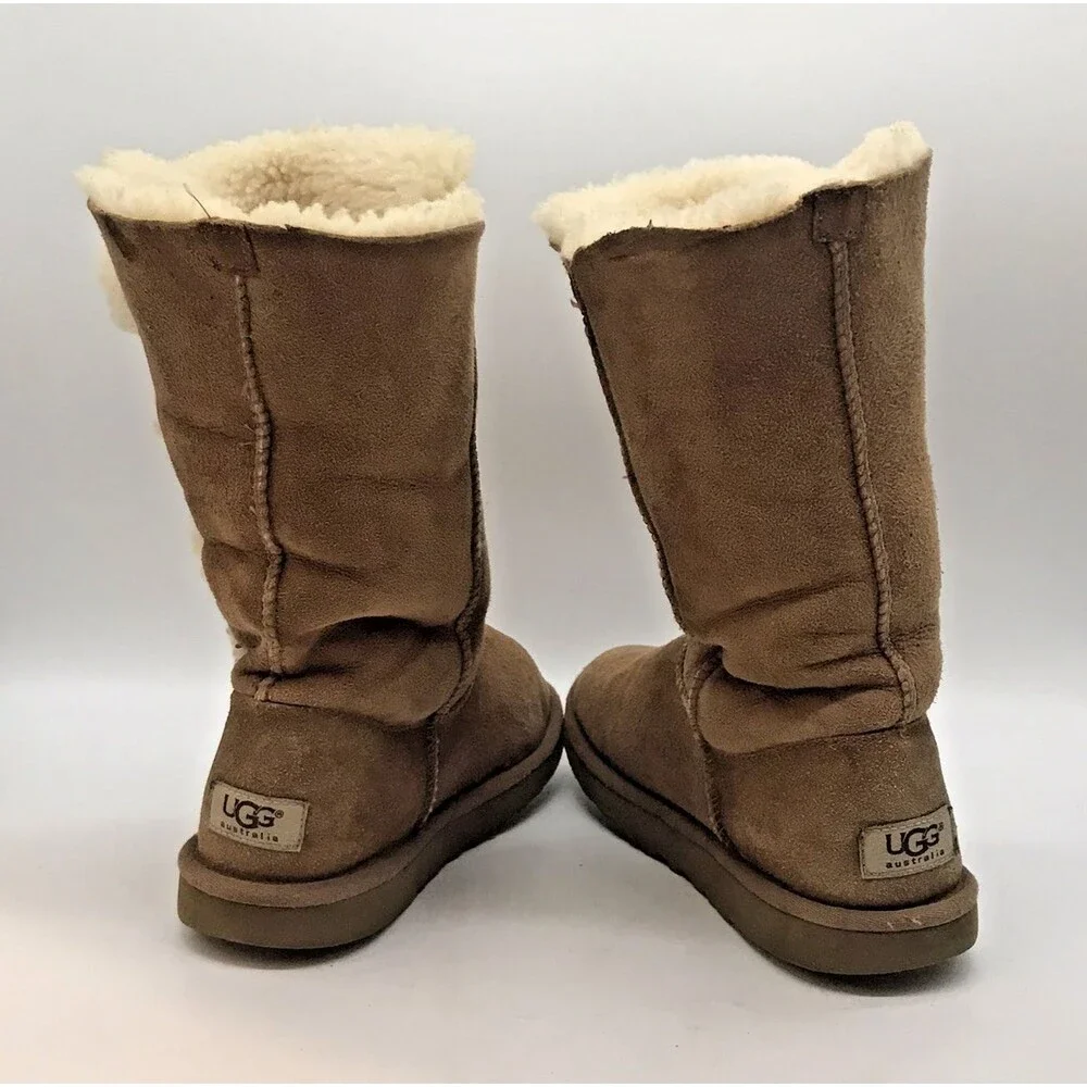 UGG Australia Chestnut Bailey Button Triplet Winter Boots 1962 Women's 5 Sherpa - Picture 7 of 13